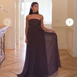 Cocolillys Cooper Scarf Gown - Dotty Mocha NEW